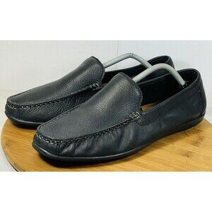 G.H. Bass Black  Leather Penny Loafer Driving Shoes Mens 11.5 M